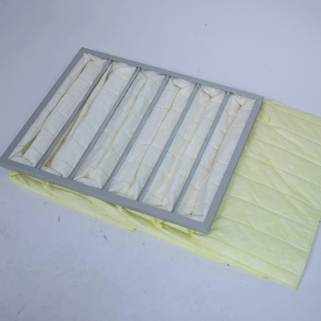 High Efficiency F5 F6 F7 F8 F9 Pocket Filter for Air Purifier Air Clean Equipment