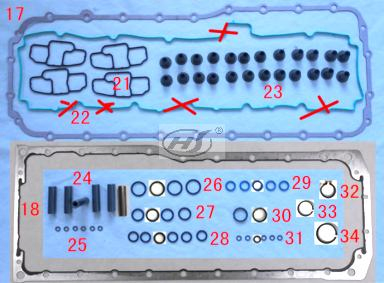 High-Performance Overhaul Engine Gasket Kit Head Gasket Set for J Deere 6090 Re528400 Dz115339 Professional Seal Manufacturer