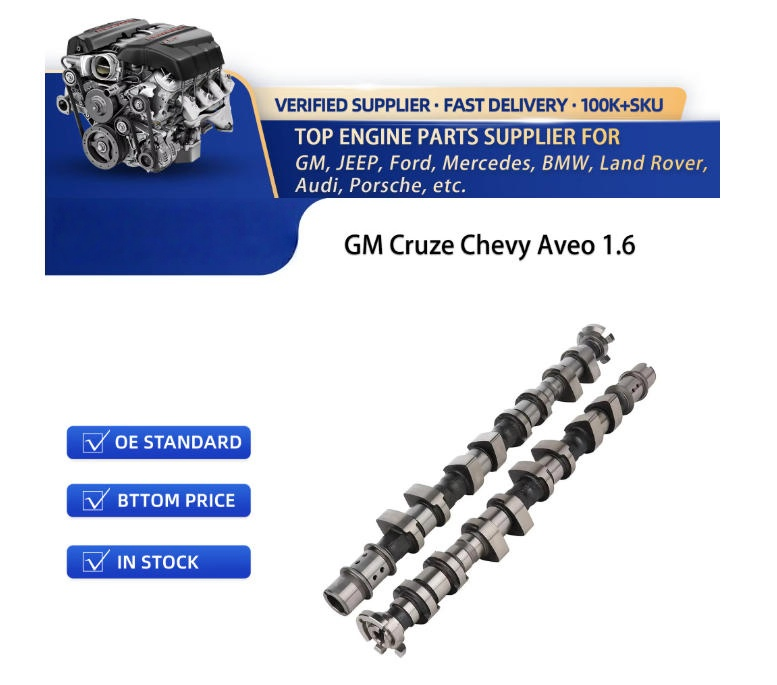 Wz Aluminum Camshaft Set (Intake 55561747 &amp; Exhaust 55561748) for Chevrolet Cruze 1.8L Engine - with 1 Year Warranty