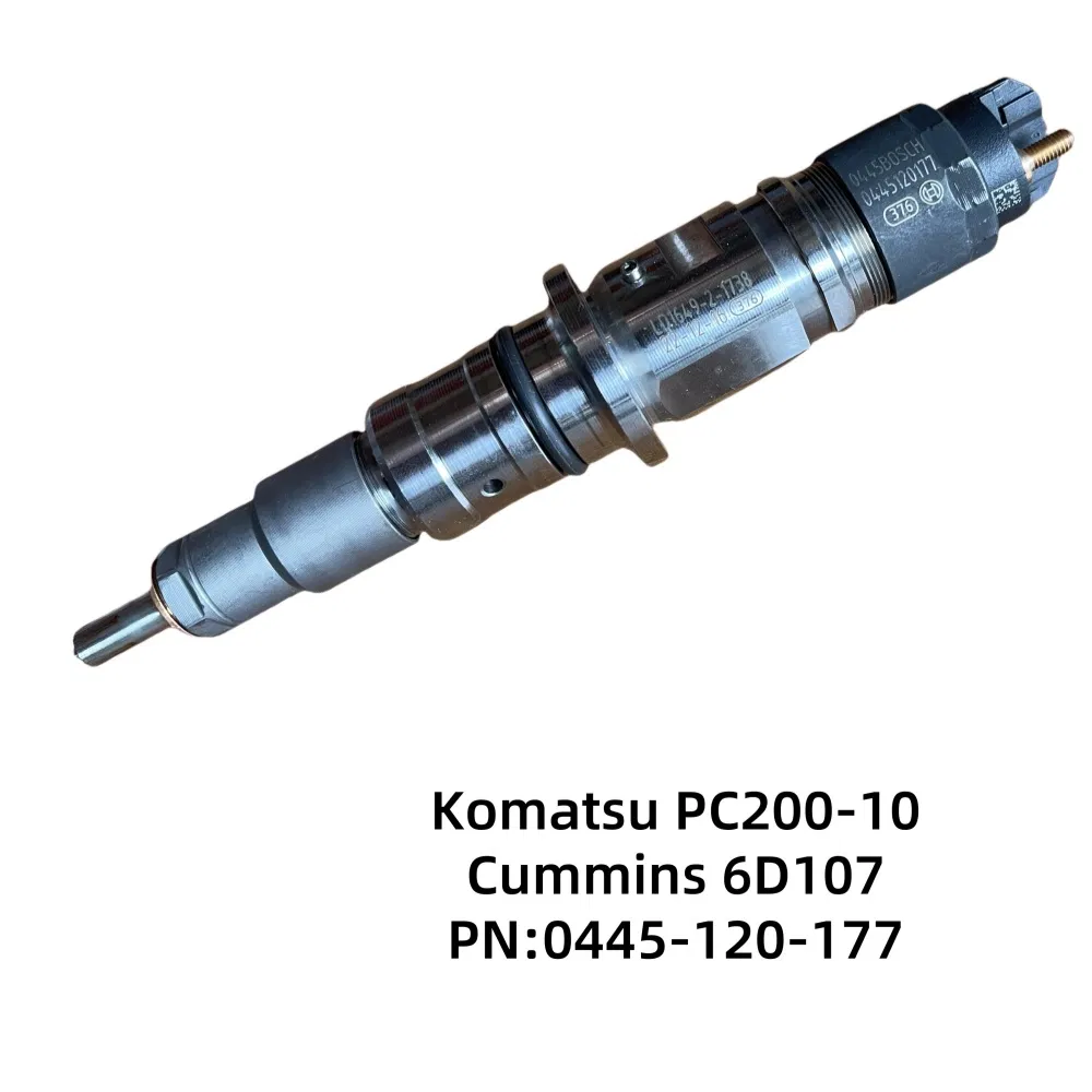 Efficient Excavator Engine Diesel Fuel Injector 0445-120-177 for PC200-10 Machines 6D107