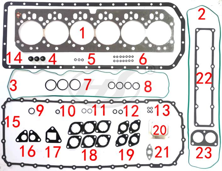 High-Performance Engine Gasket Kit Cylinder Head Gasket for J Deere Re527832 Re527014, Re518154, Re518152, Abre527832, Nre527832, Nre527014 6068h