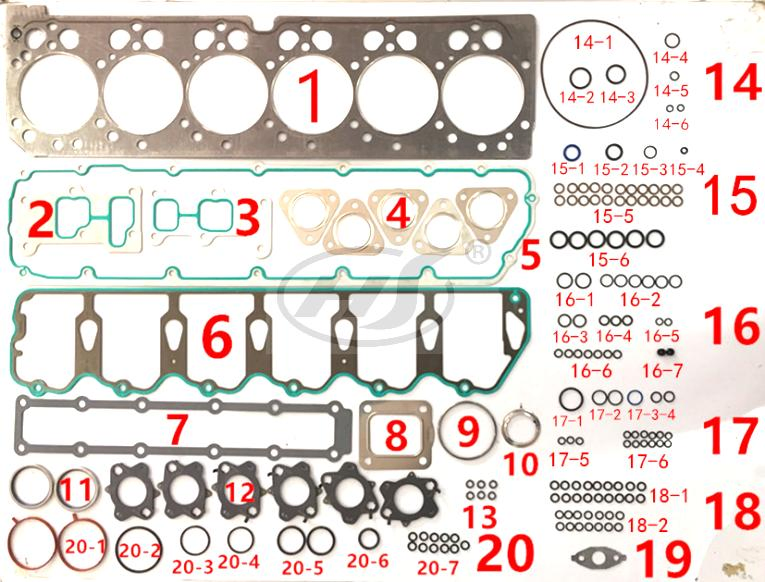 High-Performance Overhaul Engine Gasket Kit Cylinder Head Gasket Set for J Deere Dz110132 6068h Sealing Component Manufacturer