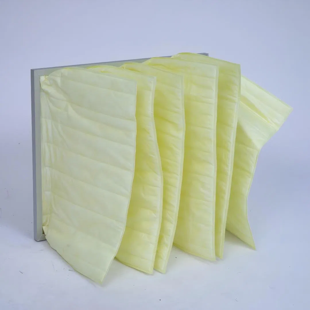 High Efficiency F5 F6 F7 F8 F9 Pocket Filter for Air Purifier Air Clean Equipment