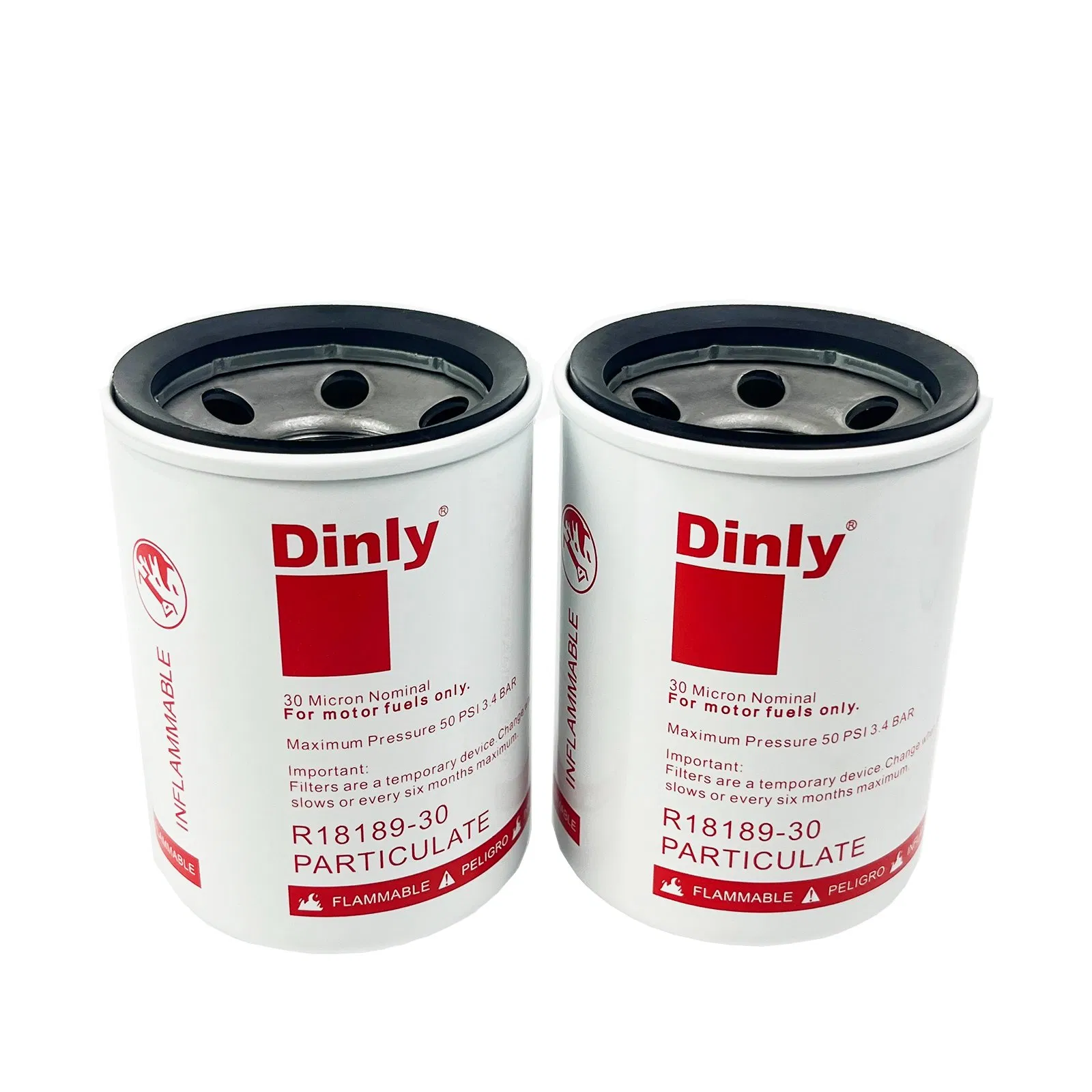 Dinly 1 Inch Aluminum R18189-30 Fuel Dispenser Filter/30 Micron Fuel Filter