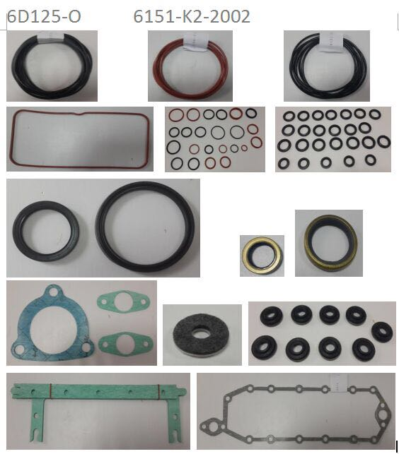 Auto Part Heavy Duty Engine Excavator Engine Spare Replacement Part Cylinder Gasket for Komatsu 6D125