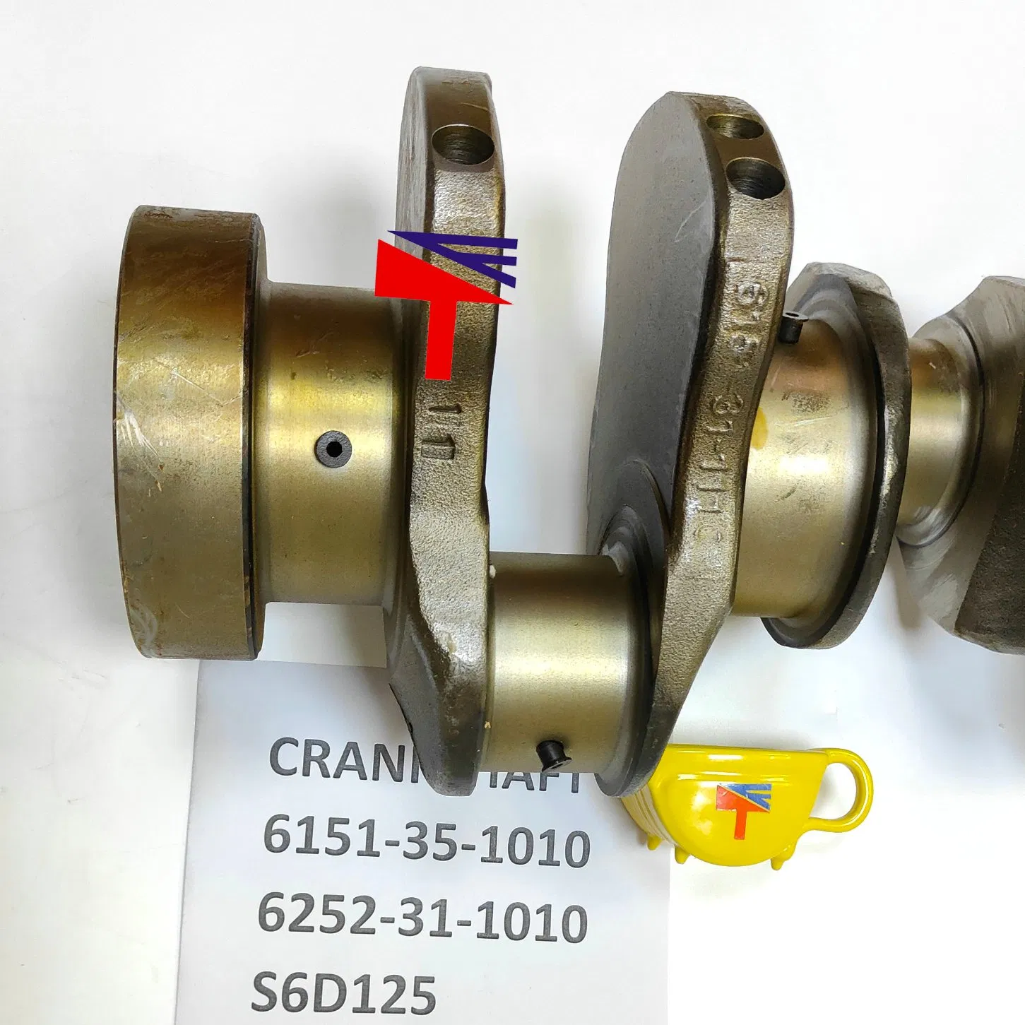 Crankshaft 6252-31-1010 6151-35-1010 for Excavator PC400-6 PC400-7 Wheelloader Wa470-3 Buildozer D65ex D85ess Engine S6d125