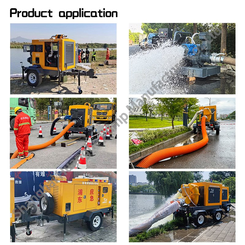 Factory Customized Corrosion-Resistant Diesel Generator Vacuum Assisted High Pressure Centrifugal Water Pump, Irrigation Pump, Dewatering Pump