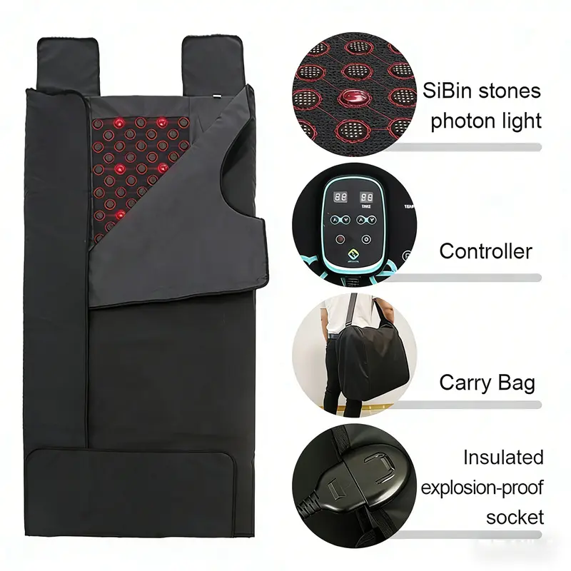 High-Quality Far Infrared Velcro Sauna Blanket Manufacturers, Factories
