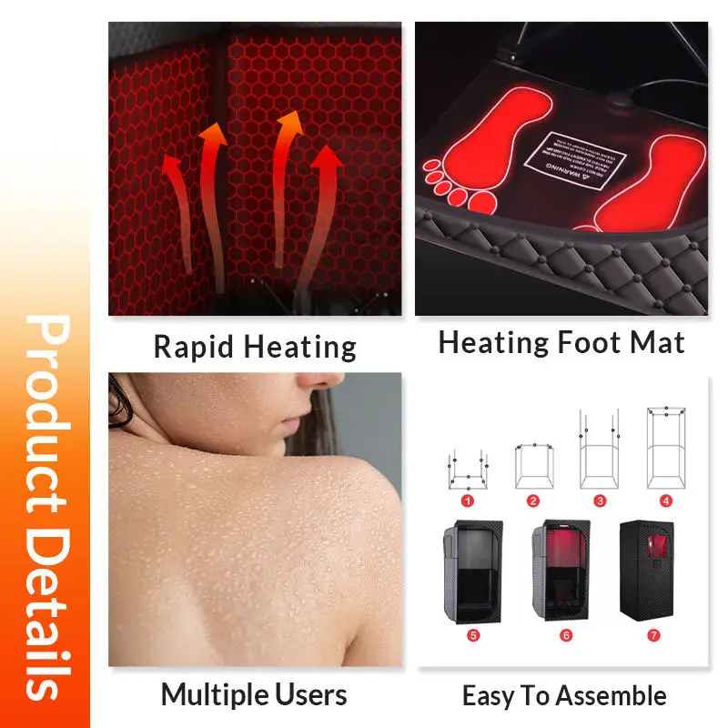 Wholesale Red Light Quadrilateral Steam Bath Box Products, Service