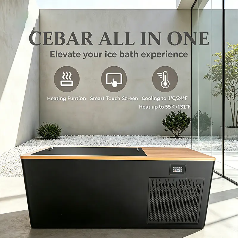 Wholesale Dongda FUL-B Integrated Cold Water Bathtub, Custom Rectangular Stainless Steel Spa Ice Bath with Circulating Cooling System for Athlete Recovery Company, Manufacturer