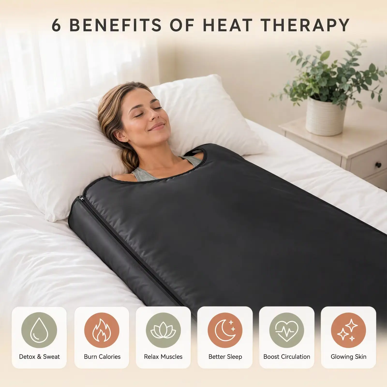 China Far Infrared PEMF Single Zipper Sauna Blanket Company, Service