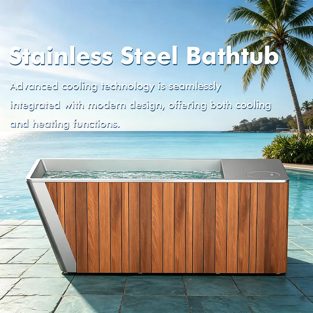 Dongda FUL-B stainless steel integrated cold bath tub