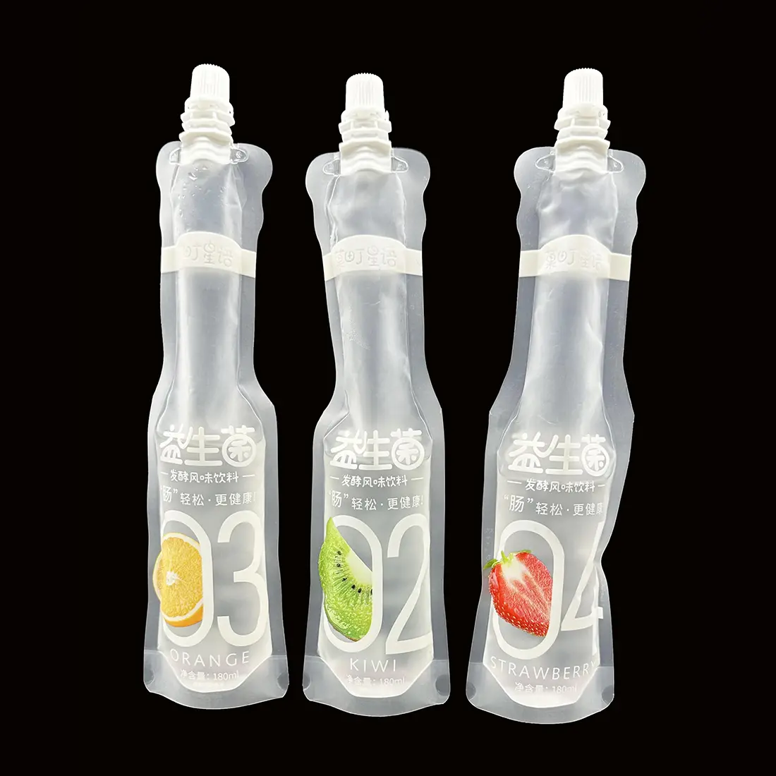 China Suppliers Factory Stand Up Pouch with Spout, 108μm Thickness for Liquid Products like Jelly and Beverages
