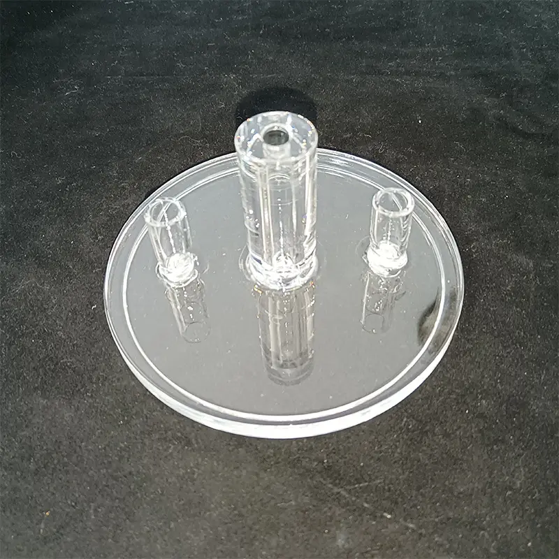 High-Quality 3-port Quartz Bubbler / Quartz Source Bottle / Wet Oxygen Bottle Factory, Products