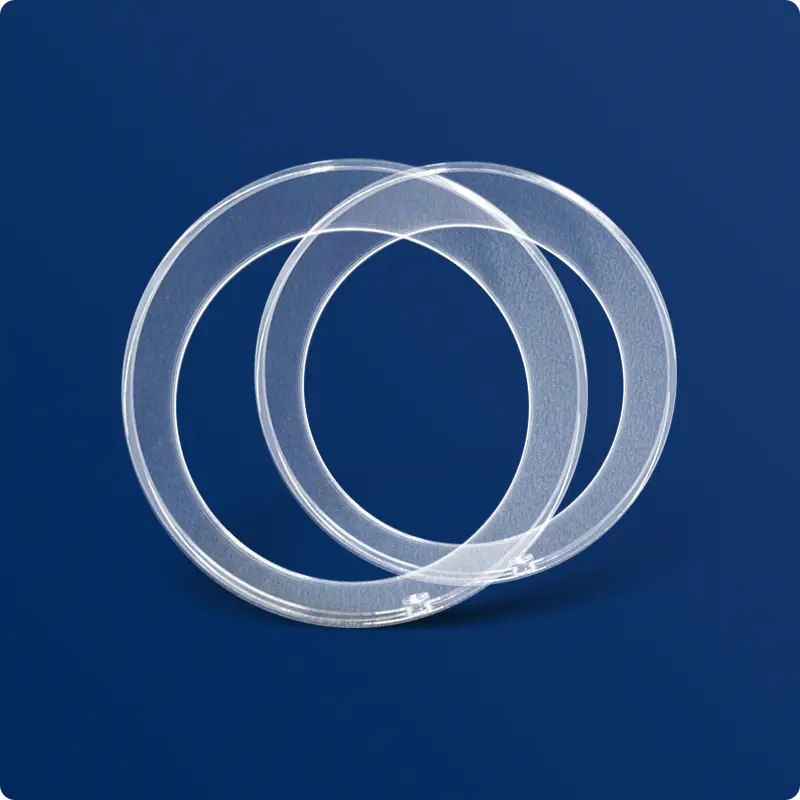 Wholesale Custom Transparent Quartz Glass Ring High Temperature Resistant Insulation Ring Manufacturer, Suppliers