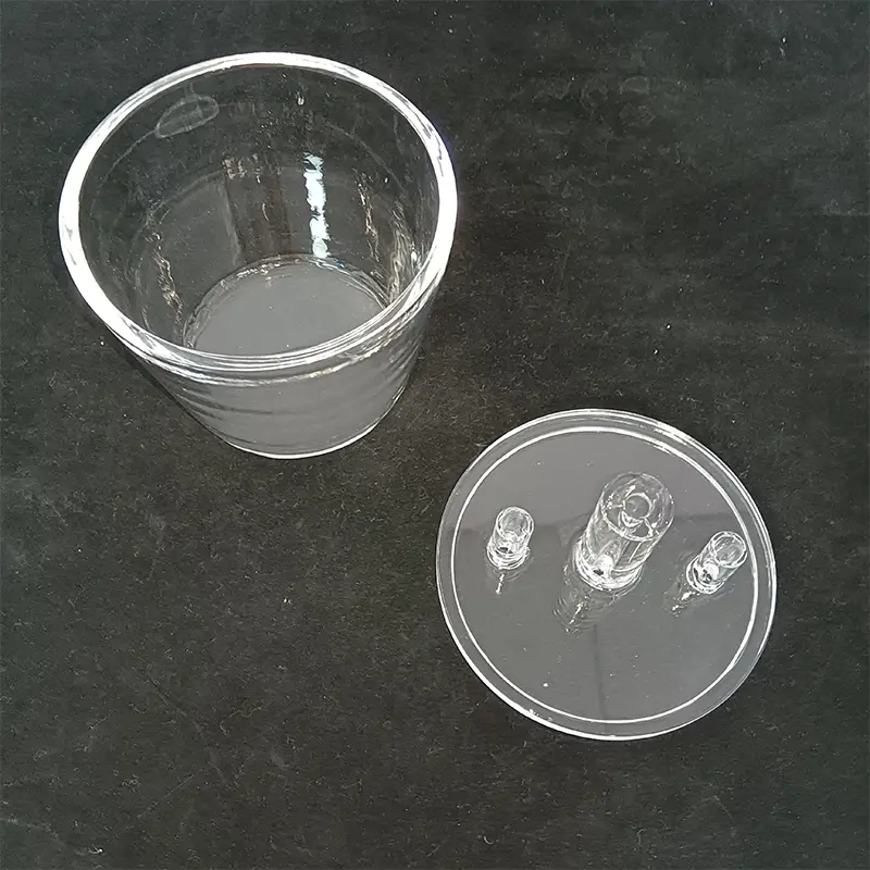 High-Quality 3-port Quartz Bubbler / Quartz Source Bottle / Wet Oxygen Bottle Factory, Products