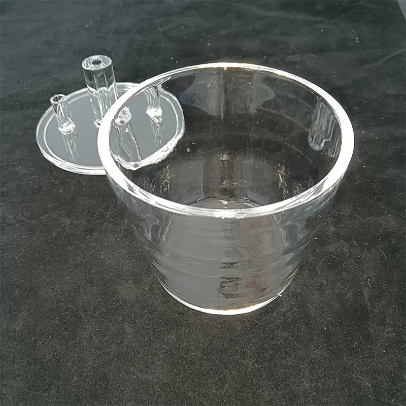 High-Quality 3-port Quartz Bubbler / Quartz Source Bottle / Wet Oxygen Bottle Factory, Products