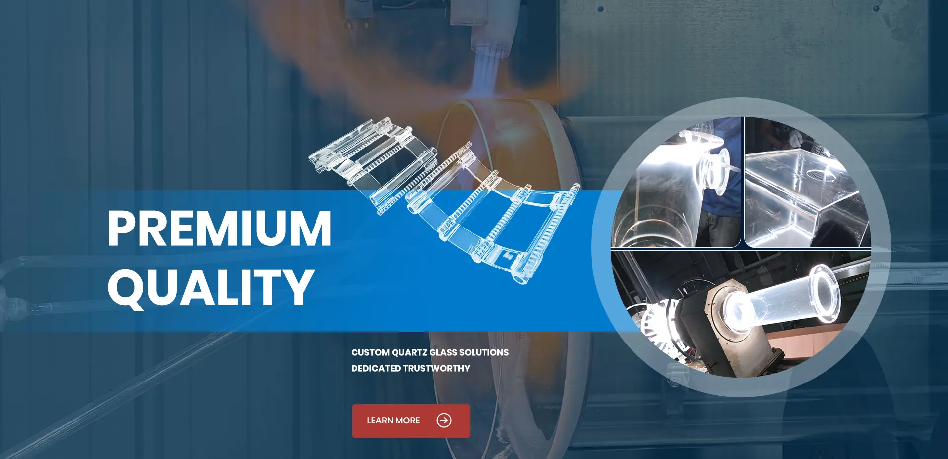 Customized quartz components made to customer drawings