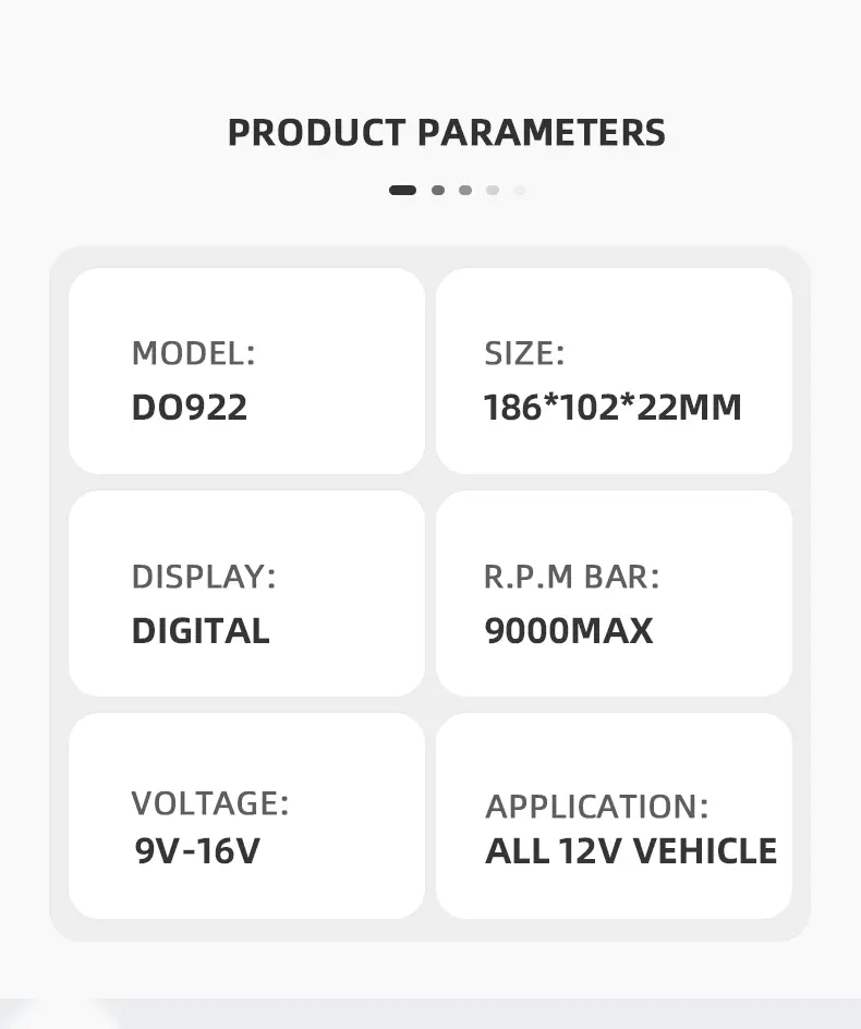 Race Dash Panel Multi-Function Dashboard Display 5