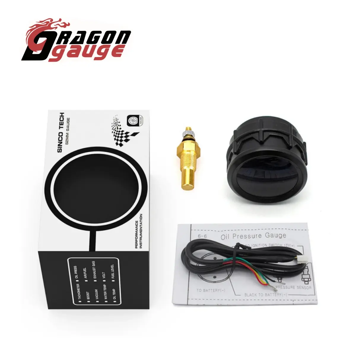 Digital Dual Gauge Water Temperature Gauge Voltmeter Package