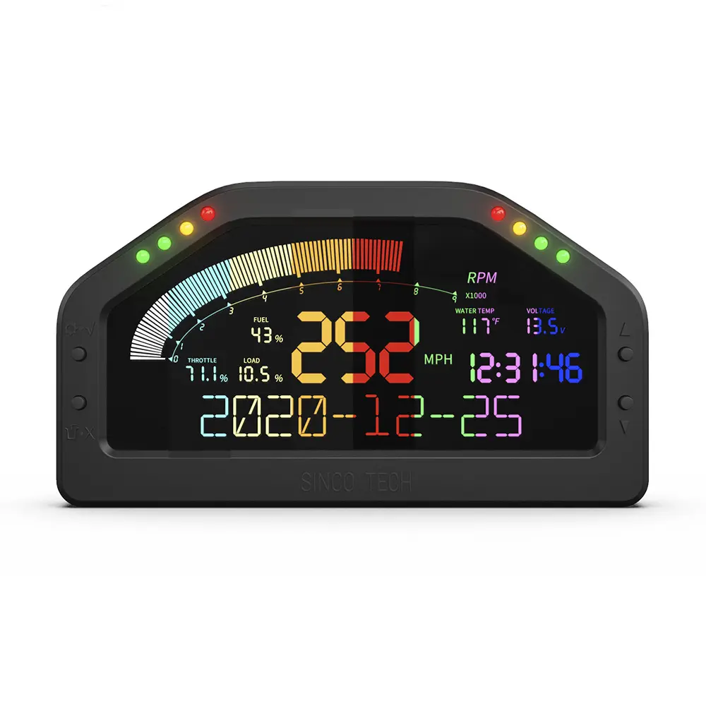 Custom Dashboard Racing Multi-Function Race Dash Panels 7 Colors Screen OBDll Racing Gauge SincoTech DO921 Manufacturer, Manufacturers
