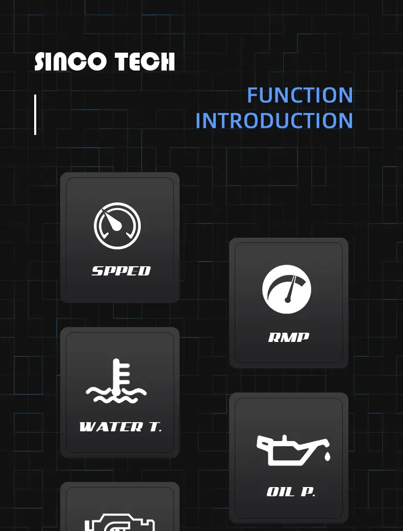 Race Dash Panel Multi-Function Dashboard Display 3