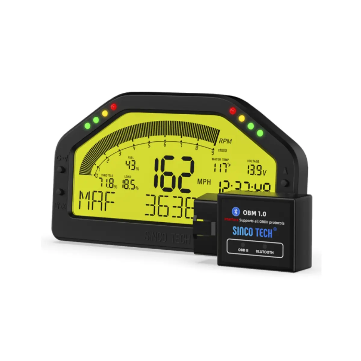 Custom Multi-Function Race Dashboard LCD Display by China Suppliers - OBDII Bluetooth Connection & Racing Gauge from Factory Suppliers, Factory