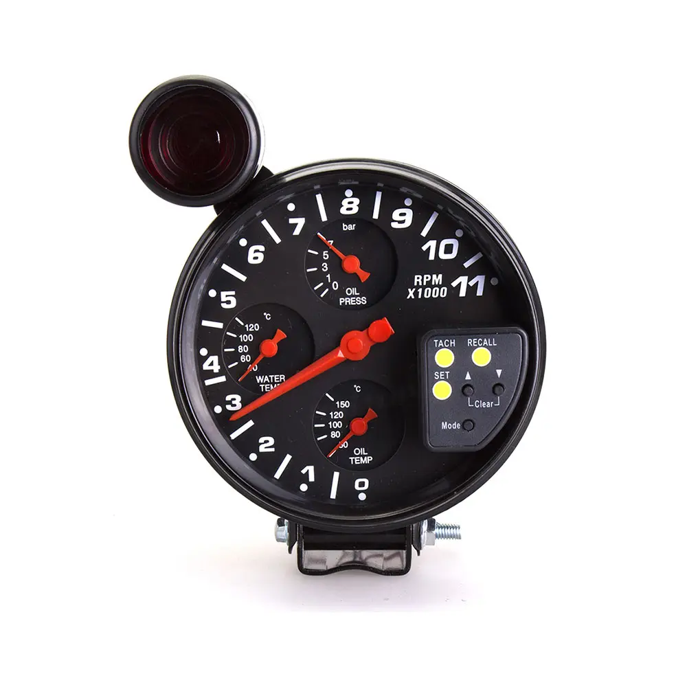 5 Inch 4 in 1 Car Racing Tachometer RPM Meter