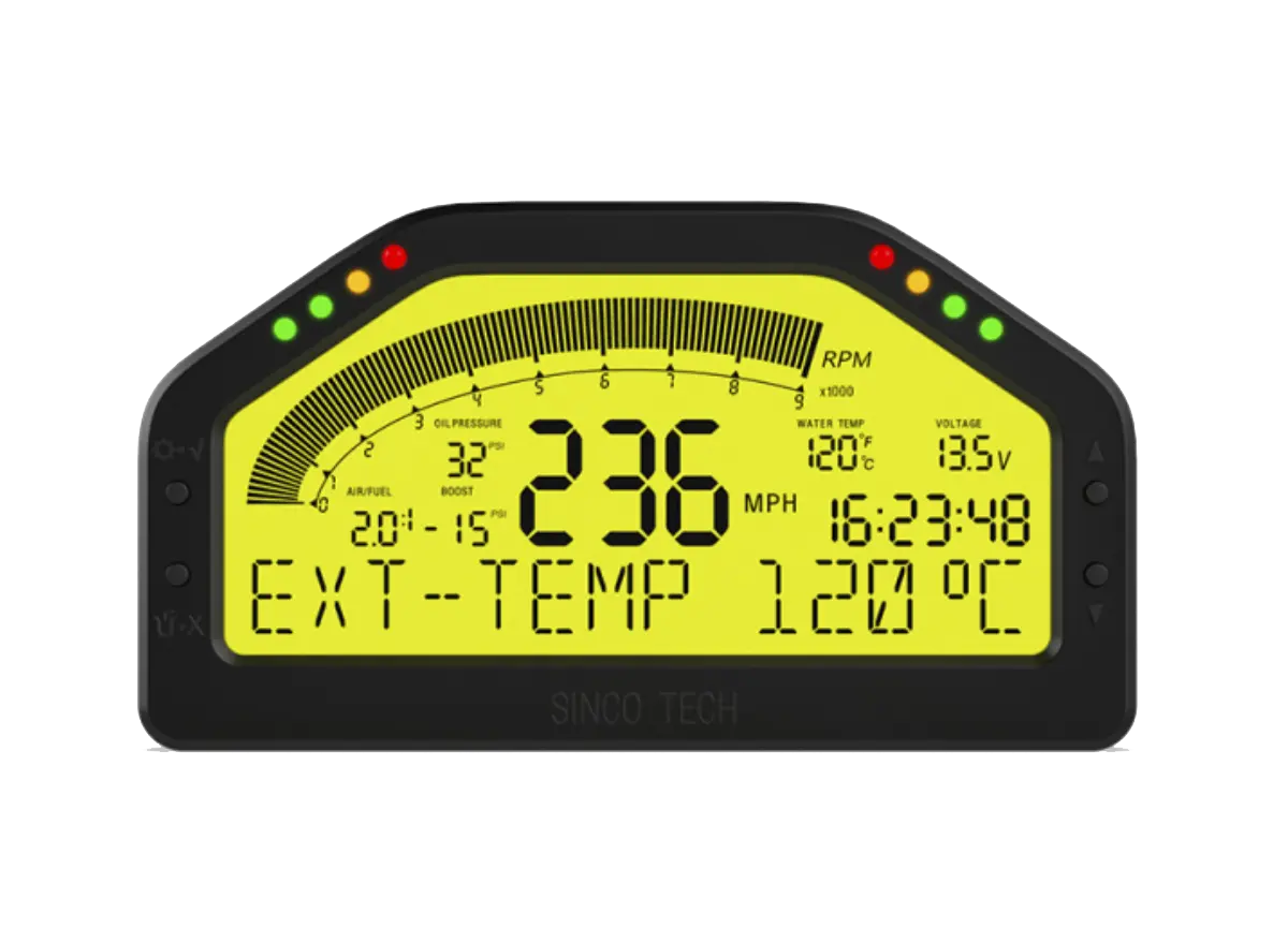 Rally Race Dash Panels 9 in 1 Gauge LCD Display Sensor Kit Multi-Function Race Dashboard Bluetooth Connection DO904 (3)