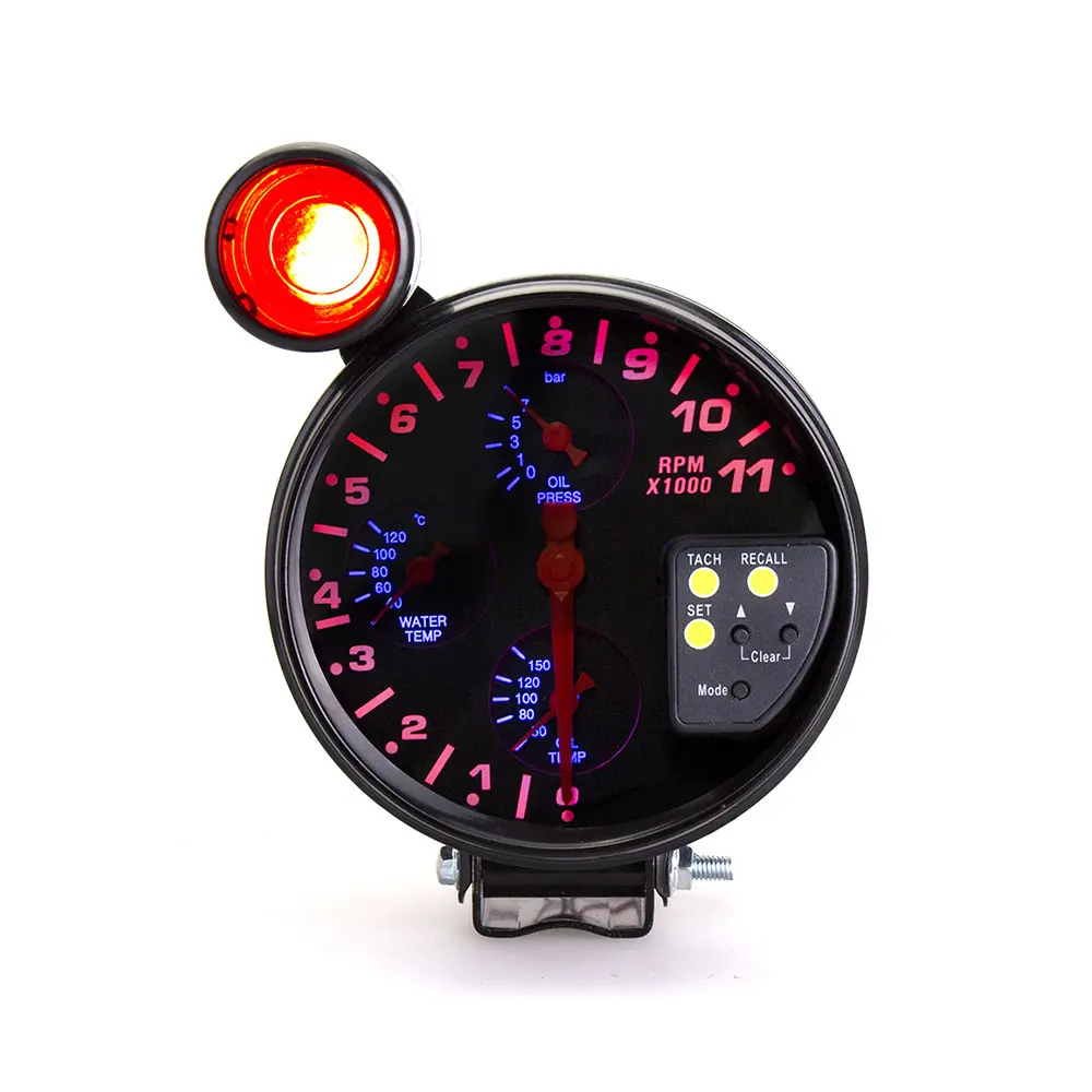 Custom 5 Inch 4 IN 1 Car Tachometer & Sensors - Water Temp, Oil Temp, Oil Pressure - China Suppliers & Factory Manufacturer, Factory
