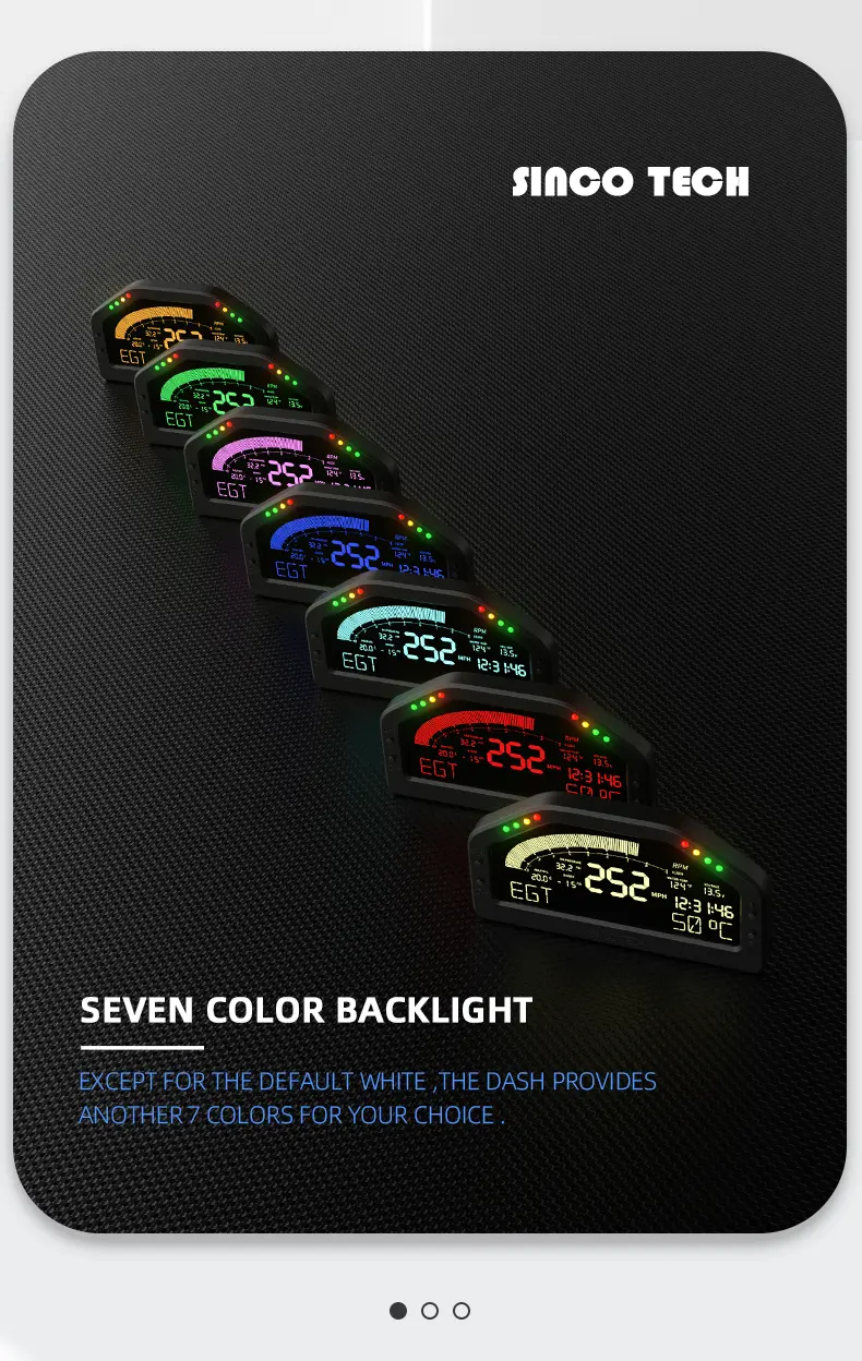 Race Dash Panel Multi-Function Dashboard Display 9