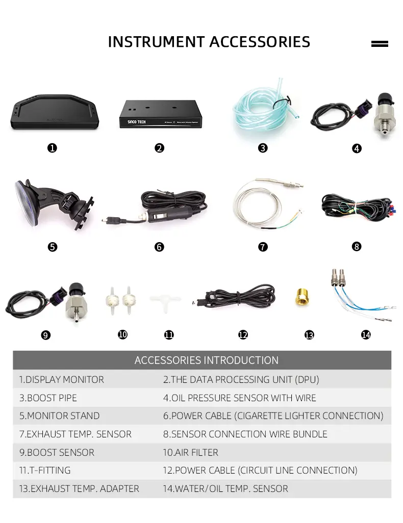 Race Dash Panel Multi-Function Dashboard Display 15