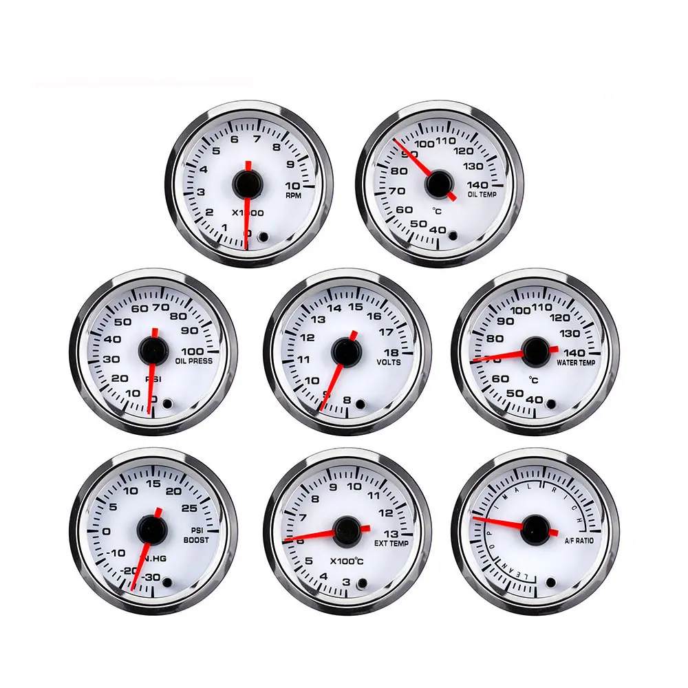 52mm Boost Tachometer Voltmeter Air-Fuel Ratio Gauge