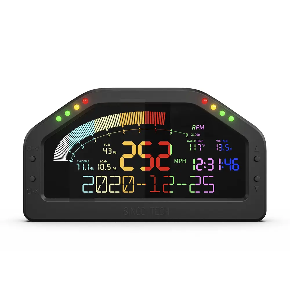 Custom Multifunction Race Dash Panel DO922 - 7 Colors LCD Display Bluetooth Gauge by China Suppliers & Factory Manufacturer, Manufacturers