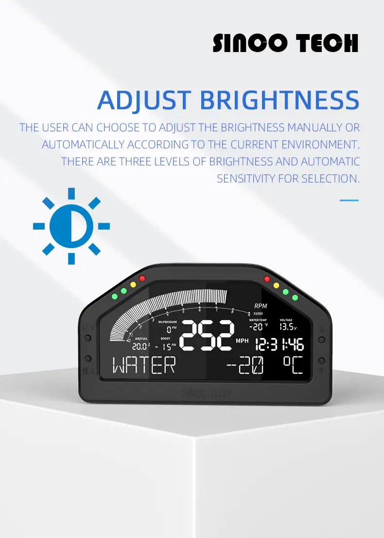 Race Dash Panel Multi-Function Dashboard Display 10