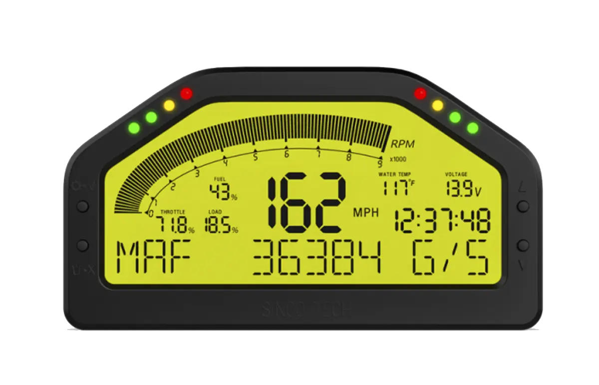 Multi-Function Race Dashboard Racing Panels LCD Display Dashboard Racing OBDll Bluetooth Connection Racing Gauge DO903