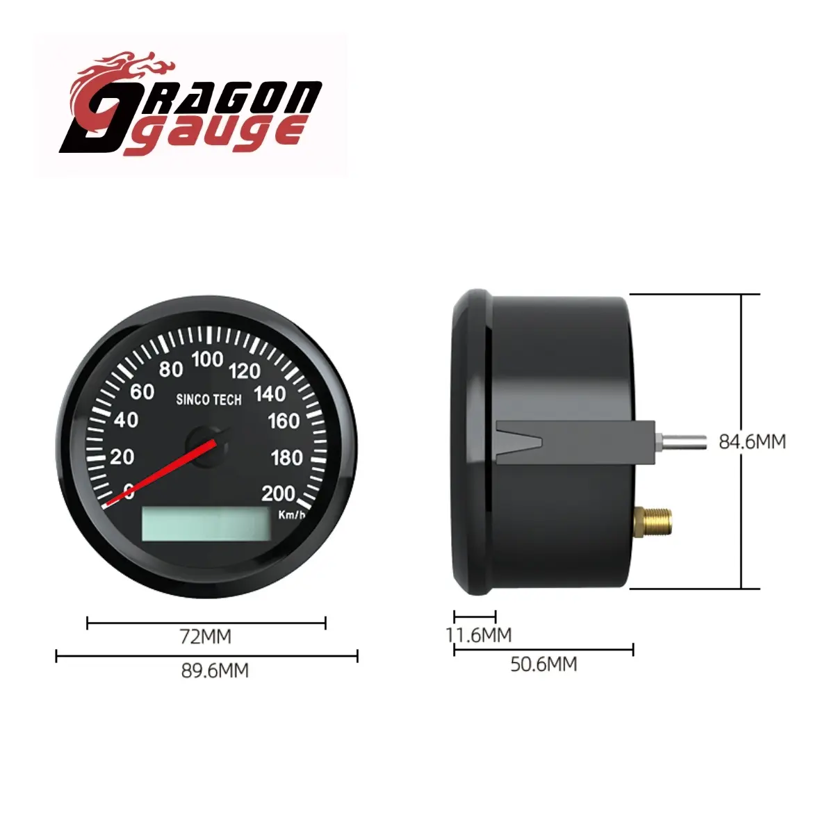 Wholesale 85mm Universal GPS Speedometer with LCD Display & Odometer - China Suppliers Factory SincoTech DO917 Manufacturer, Supplier