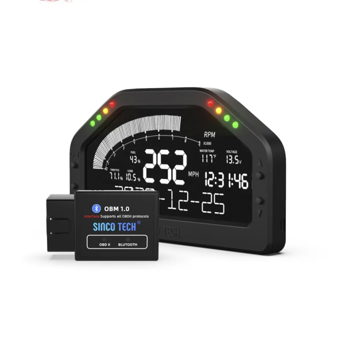 Custom Dashboard Racing Multi-Function Race Dash Panels 7 Colors Screen OBDll Racing Gauge SincoTech DO921 Manufacturer, Manufacturers