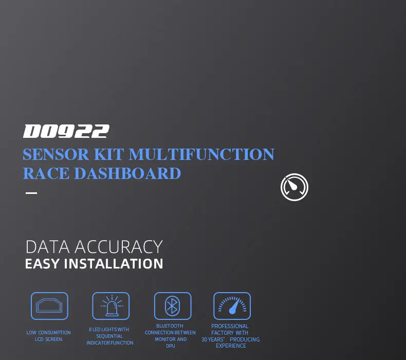 Race Dash Panel Multi-Function Dashboard Display 1
