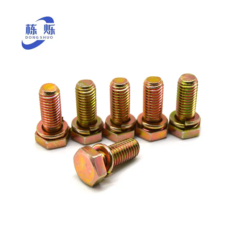 High-Quality Galvanized Hexagon head with spring pad combination bolt Manufacturer, Manufacturers