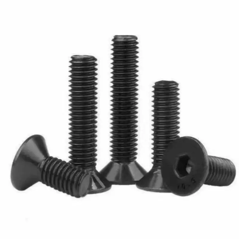 China Black zinc oxide CSK flat head hexagonal bolt screw Supplier, Factory