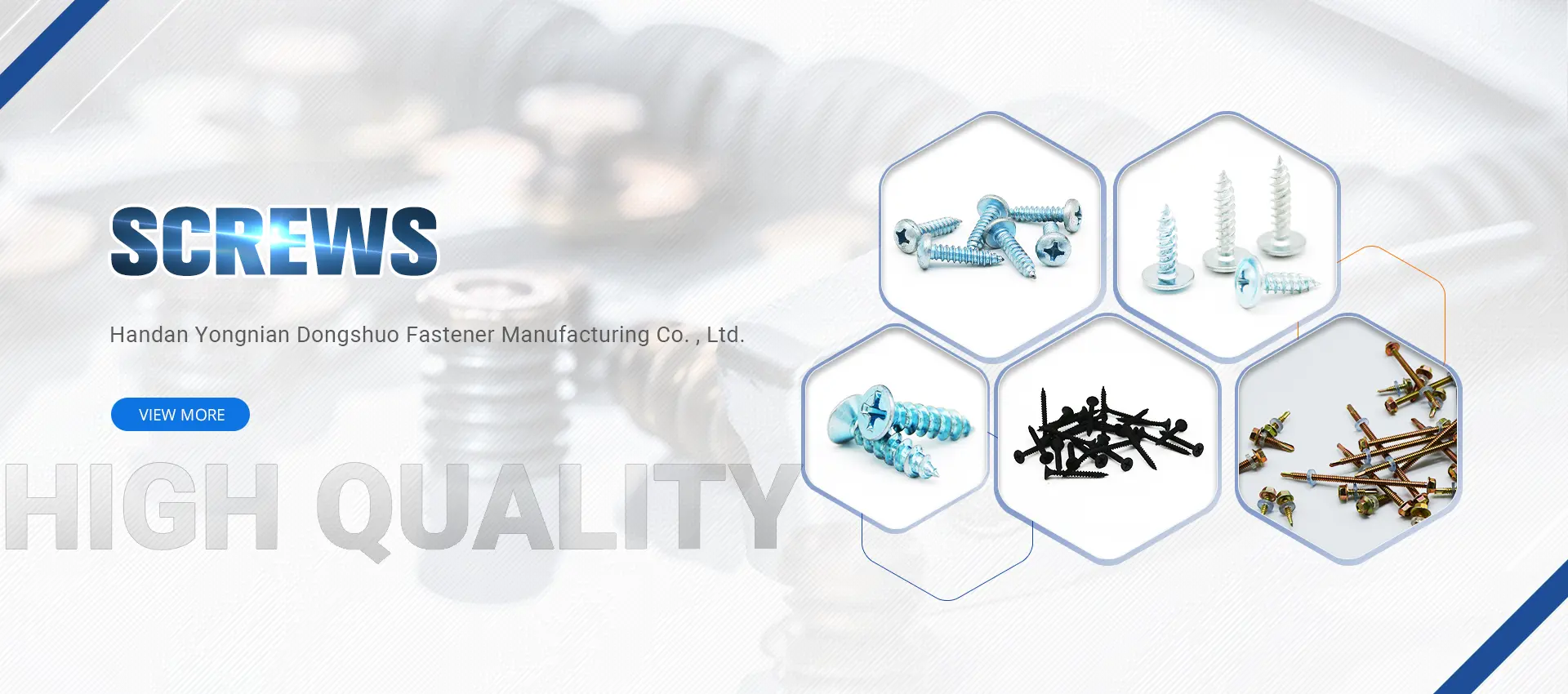 Finished fastener products ready for export packaging