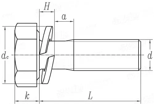 Galvanized Hexagon head with spring pad combination bolt