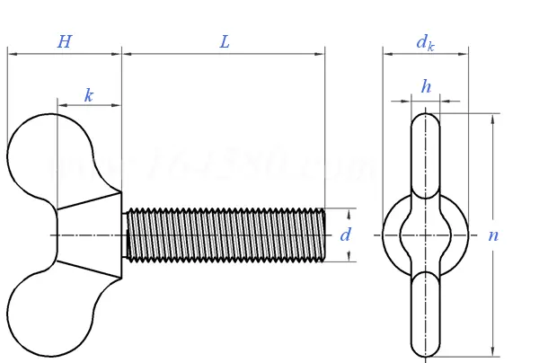 Galvanized butterfly bolts