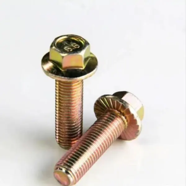 High-Quality Yellow Color Zinc Plated Hex Flange Bolt DIN6921 Suppliers, Manufacturers