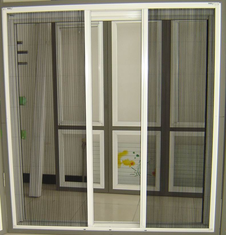 Factory Single Double Triple Fiberglass Mesh Retractable Screen Door Hot Sale DIY Roll Screen Doors