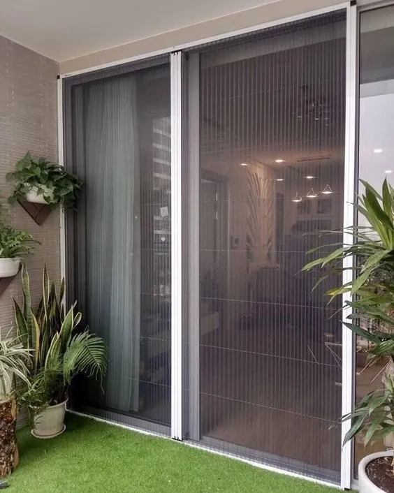 Anti Mosquito Net Retractable Pleated Insect Screen Sliding Door