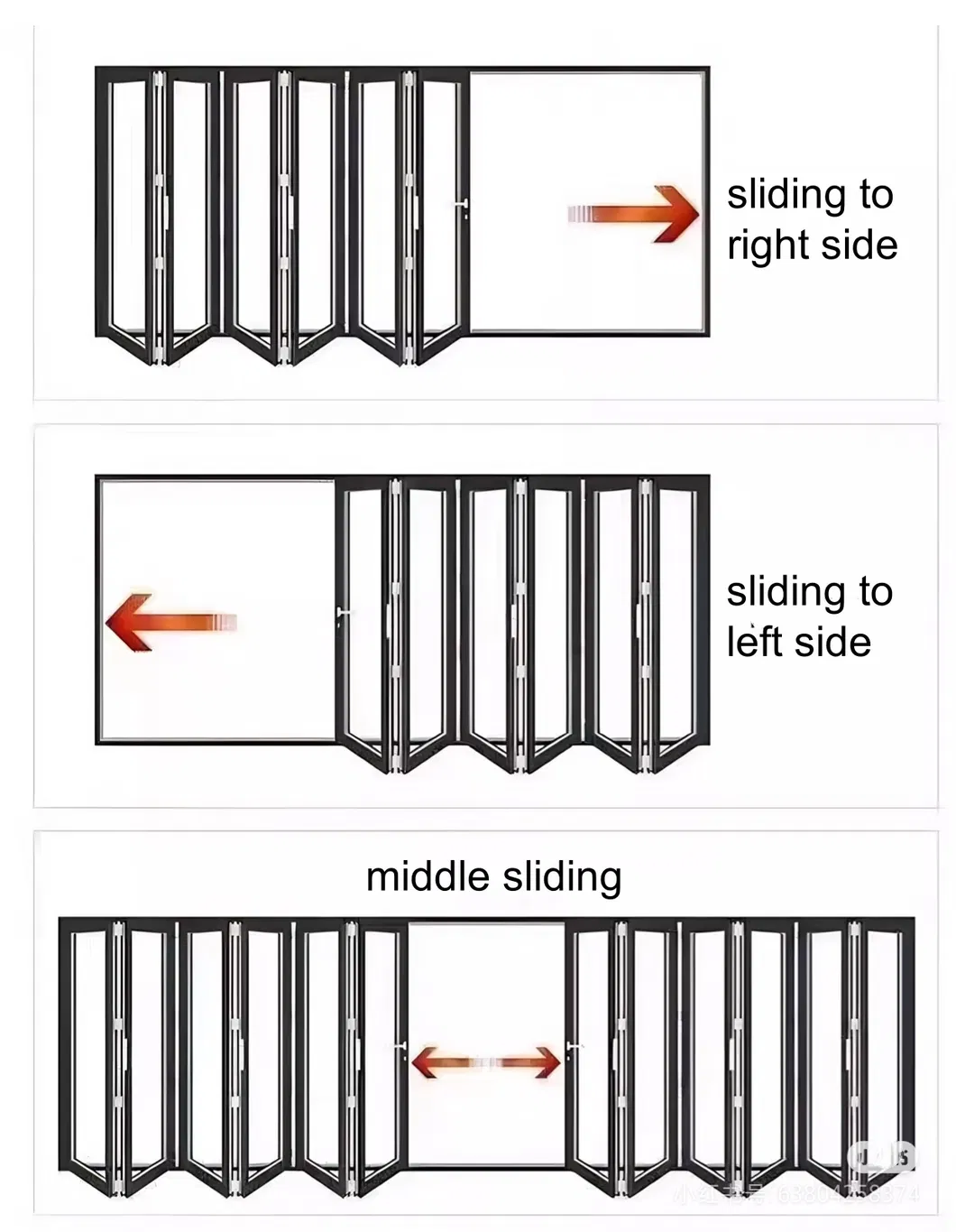 Aluminum Folding Glass Door