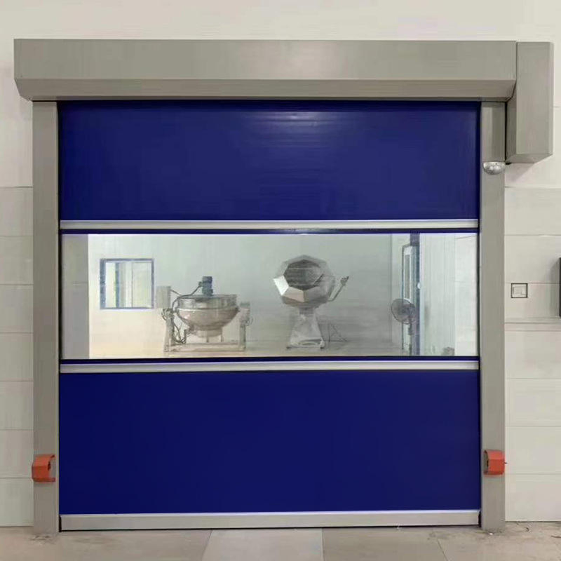 High-Speed Industrial Rolling Shutter Automatic PVC Fast Aluminum Alloy Frame Sensor Door for Quick Access Solutions
