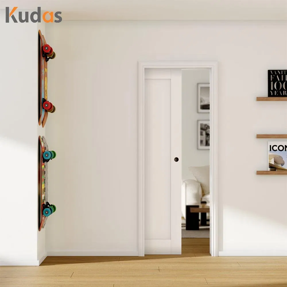 Kudas Front Door Exterior Interior Composite Wood Sliding Doors for Bedroom Pocket Door